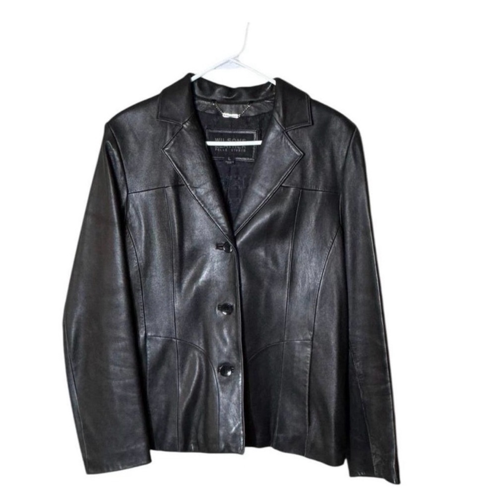 Wilsons Leather Black Blazer Jacket
